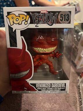 Marvel Venomized Daredevil Red Vinyl Figure with Yellow Teeth